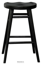 SCANDINAVIAN TIMBER KITCHEN COUNTER STOOL (BLACK)