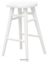 SCANDINAVIAN TIMBER KITCHEN COUNTER STOOL (WHITE)