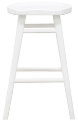 SCANDINAVIAN TIMBER KITCHEN COUNTER STOOL (WHITE)