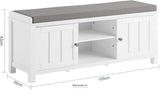 SHOE CABINET BENCH WHITE