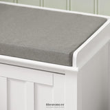 SHOE CABINET BENCH WHITE