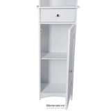 SIAN BATHROOM TALL STORAGE CABINET ORGANISER - WHITE