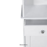 SIAN BATHROOM TALL STORAGE CABINET ORGANISER - WHITE
