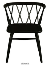 SIERRA CROSS BACK OAK CHAIR - SET OF 2 (BLACK)