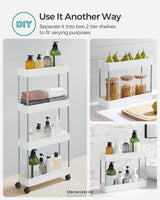 SONGMICS 4-TIER SLIDE OUT SLIM NARROW SPACE ORGANIZER