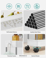 SONGMICS 4-TIER SLIDE OUT SLIM NARROW SPACE ORGANIZER