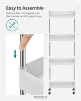 SONGMICS 4-TIER SLIDE OUT SLIM NARROW SPACE ORGANIZER