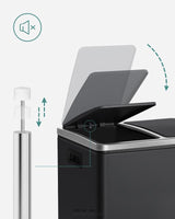 SONGMICS KITCHEN BIN 2 X 15 L STEEL RUBBISH