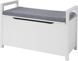 STORAGE BENCH LIFT UP TOP PADDED SEAT TOY BOX