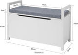 STORAGE BENCH LIFT UP TOP PADDED SEAT TOY BOX