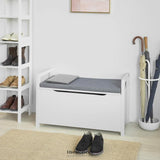 STORAGE BENCH LIFT UP TOP PADDED SEAT TOY BOX