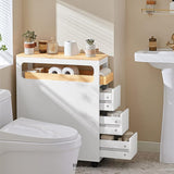 STORAGE CART NARROW CABINET WHEELS TRAY DRAWERS