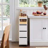 STORAGE CART NARROW CABINET WHEELS TRAY DRAWERS