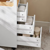 STORAGE CART NARROW CABINET WHEELS TRAY DRAWERS