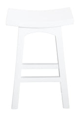 TOKYO TIMBER KITCHEN COUNTER STOOL (WHITE)