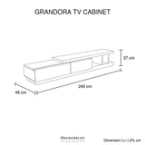 TV CABINET WITH 2 STORAGE DRAWERS WITH HIGH GLOSSY