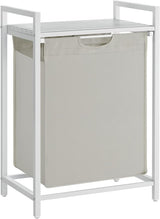 VASAGLE LAUNDRY HAMPER WITH SHELF AND PULL-OUT BAG 65L