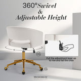 VELVET HOME OFFICE CHAIR- BEIGE