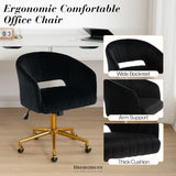 VELVET HOME OFFICE CHAIR- BLACK