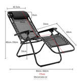 WALLAROO ZERO GRAVITY RECLINING DECK LOUNGE SUN BEACH CHAIR