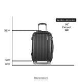 WANDERLITE 20’ 55CM LUGGAGE TROLLEY TRAVEL SET SUITCASE