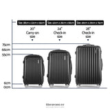 WANDERLITE LUGGAGE SET 3PC 20’ 24’ 28’ SUITCASE