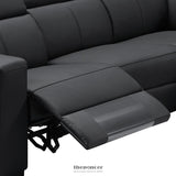 WASHINGTON GENUINE LEATHER 6 SEATER CORNER SOFA WITH 2