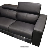 WASHINGTON GENUINE LEATHER 6 SEATER CORNER SOFA WITH 2