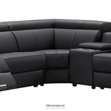 WASHINGTON GENUINE LEATHER 6 SEATER CORNER SOFA WITH 2