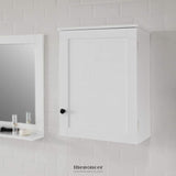 WHITE WALL CABINET WITH DOOR 40X52CM