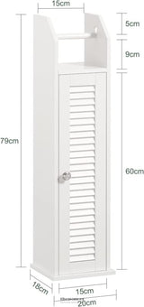 WOODEN BATHROOM STORAGE CABINET WHITE