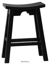ZEN SOLID MAHOGANY KITCHEN COUNTER STOOL (BLACK)