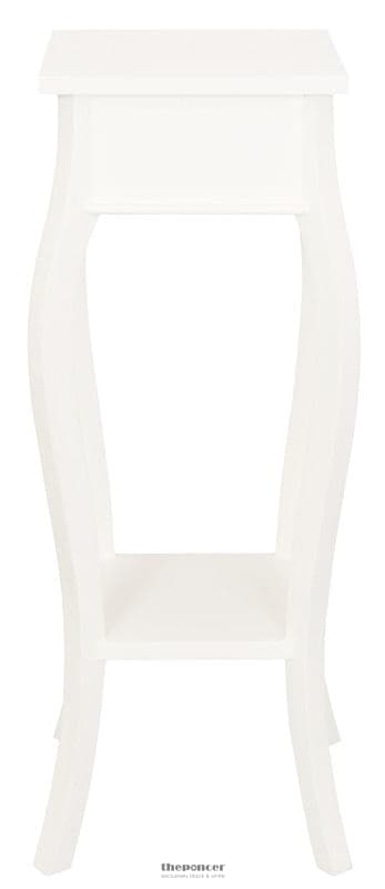 1 DRAWER CABRIOL LEG PLANT STAND (WHITE)