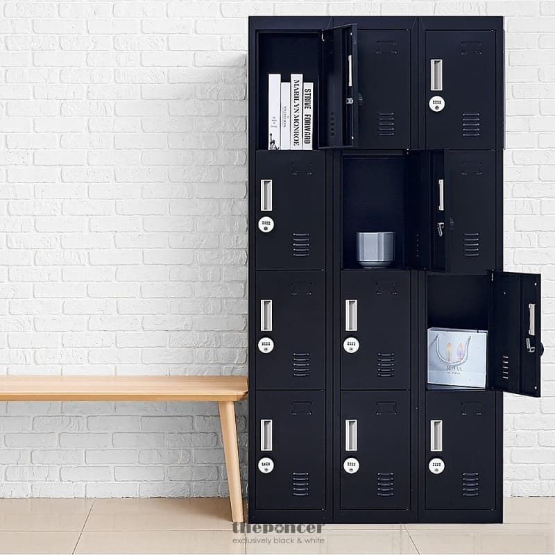 12-DOOR LOCKER FOR OFFICE GYM SHED SCHOOL HOME STORAGE