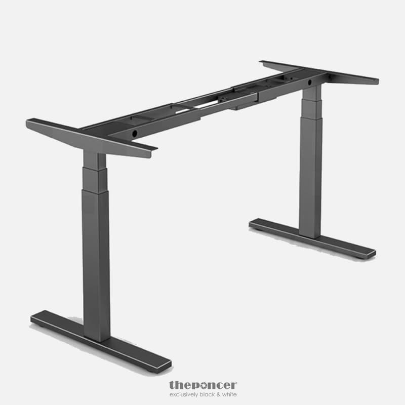 120CM STANDING DESK HEIGHT ADJUSTABLE SIT BLACK STAND