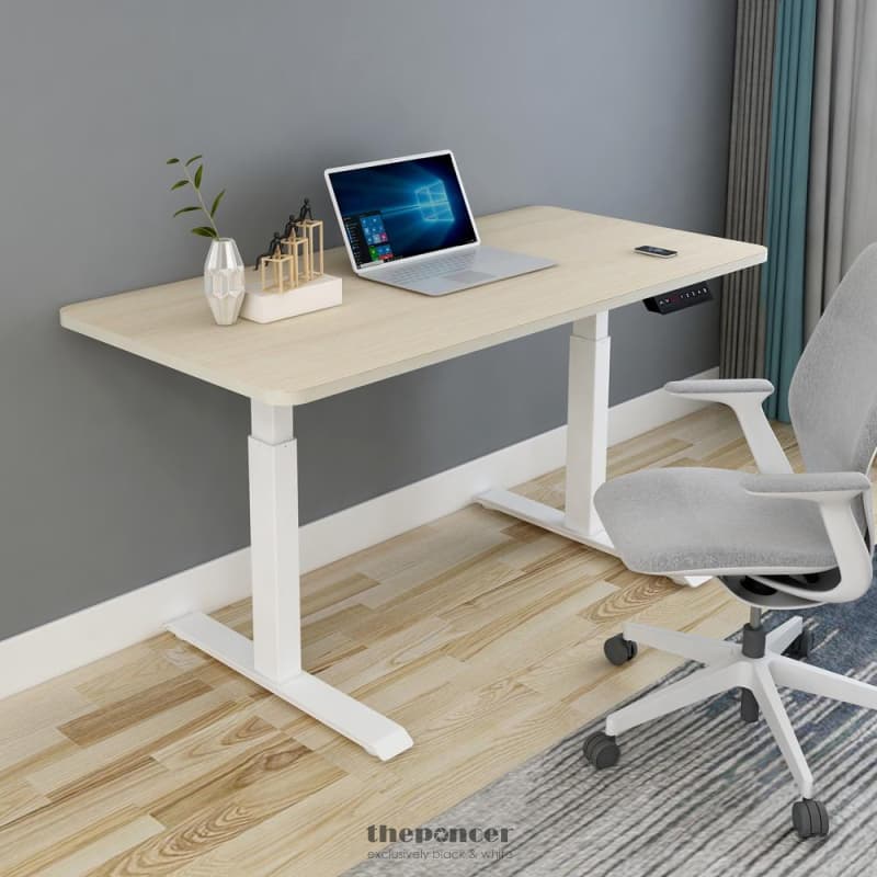 120CM STANDING DESK HEIGHT ADJUSTABLE SIT BLACK STAND