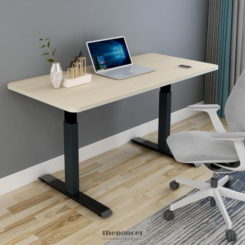 120CM STANDING DESK HEIGHT ADJUSTABLE SIT BLACK STAND