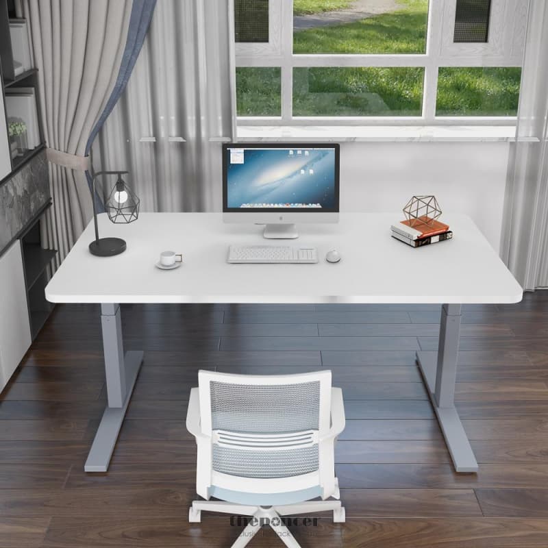 120CM STANDING DESK HEIGHT ADJUSTABLE SIT WHITE STAND