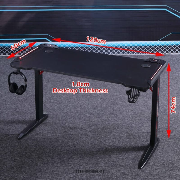 140CM RGB GAMING DESK DESKTOP PC COMPUTER DESKS RACING