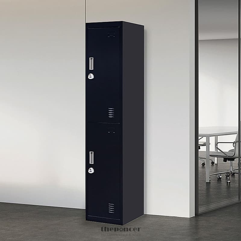 2-DOOR VERTICAL LOCKER FOR OFFICE GYM SHED SCHOOL HOME