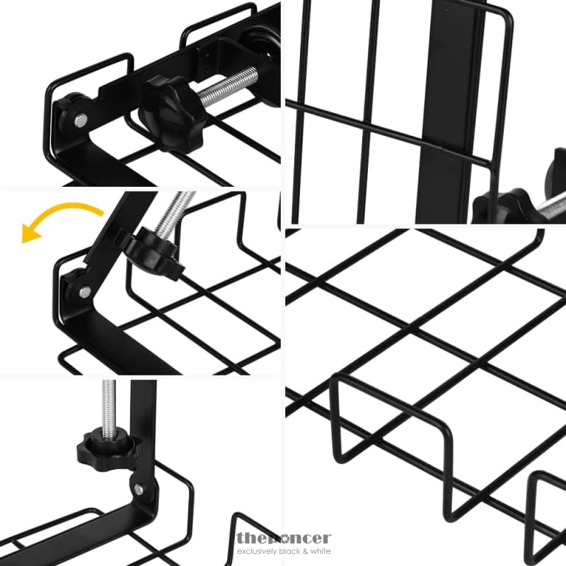 2 PACK UNDER DESK CABLE MANAGEMENT TRAY BLACK