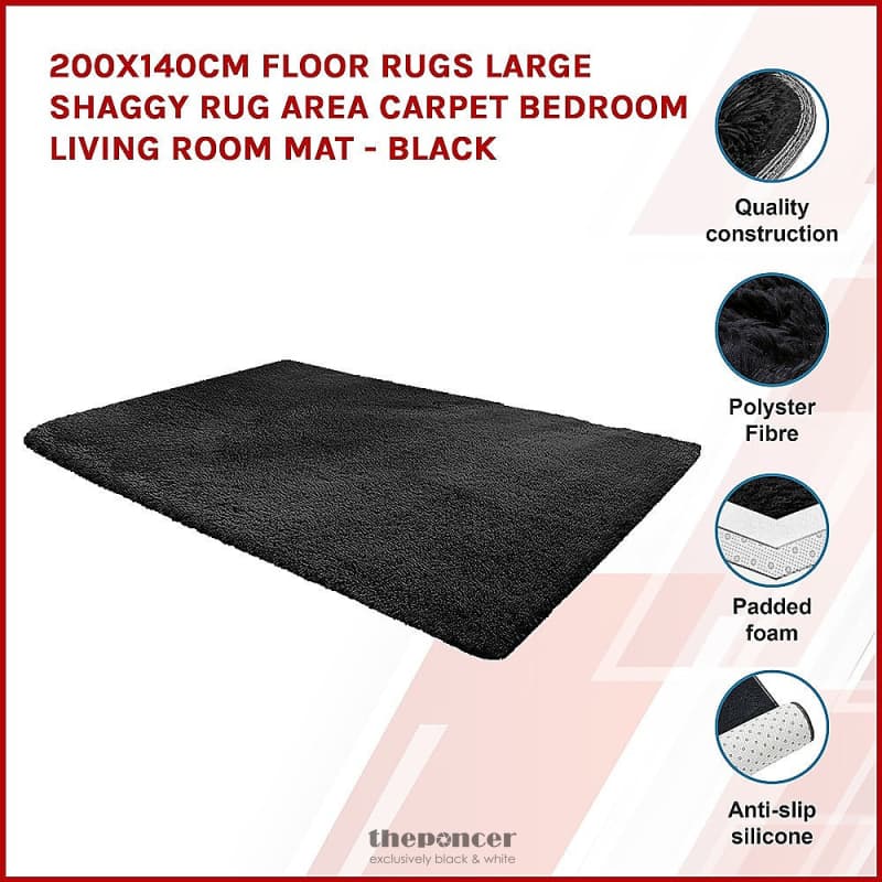 200X140CM FLOOR RUGS LARGE SHAGGY RUG AREA CARPET BEDROOM