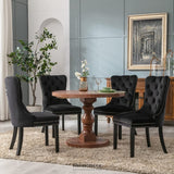 2X VELVET DINING CHAIRS UPHOLSTERED TUFTED KITHCEN CHAIR