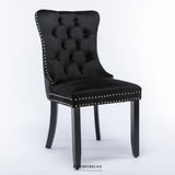 2X VELVET DINING CHAIRS UPHOLSTERED TUFTED KITHCEN CHAIR