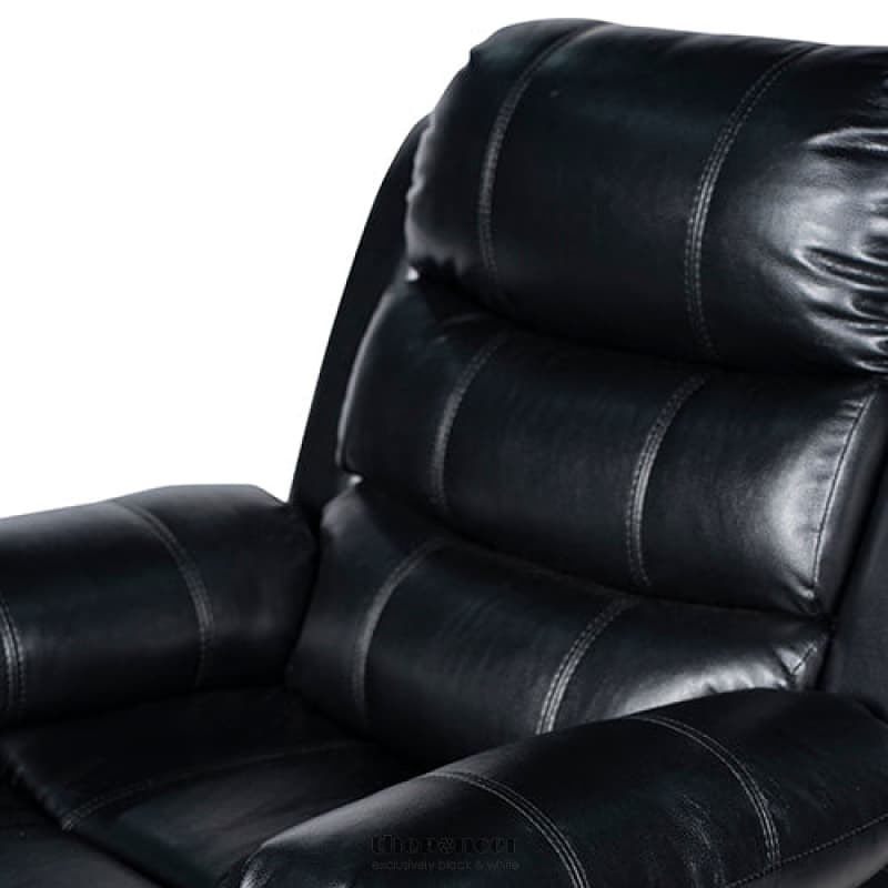 3-2 SEATER SEATER FINEST BLACK LEATHERETTE RECLINER FEATURE