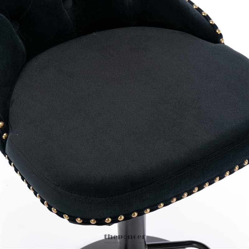 4X HEIGHT ADJUSTABLE SWIVEL BAR STOOL VELVET NAILHEAD