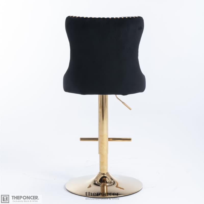 4X HEIGHT ADJUSTABLE SWIVEL BAR STOOL VELVET STUDS BARSTOOL