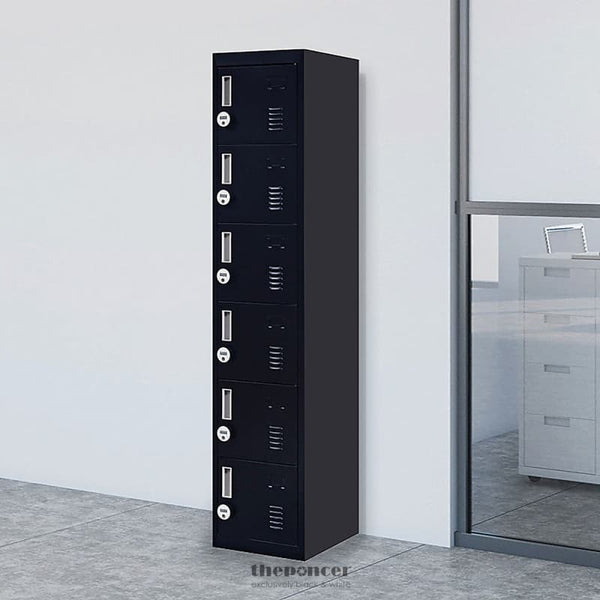 6-DOOR LOCKER FOR OFFICE GYM SHED SCHOOL HOME STORAGE