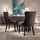 6X VELVET DINING CHAIRS UPHOLSTERED TUFTED KITHCEN CHAIR