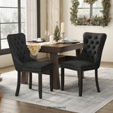 8X VELVET DINING CHAIRS UPHOLSTERED TUFTED KITHCEN CHAIR